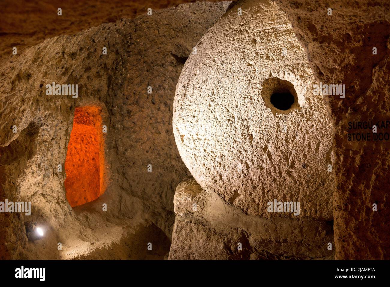 Ville souterraine de Kaymakli en Cappadoce Banque D'Images
