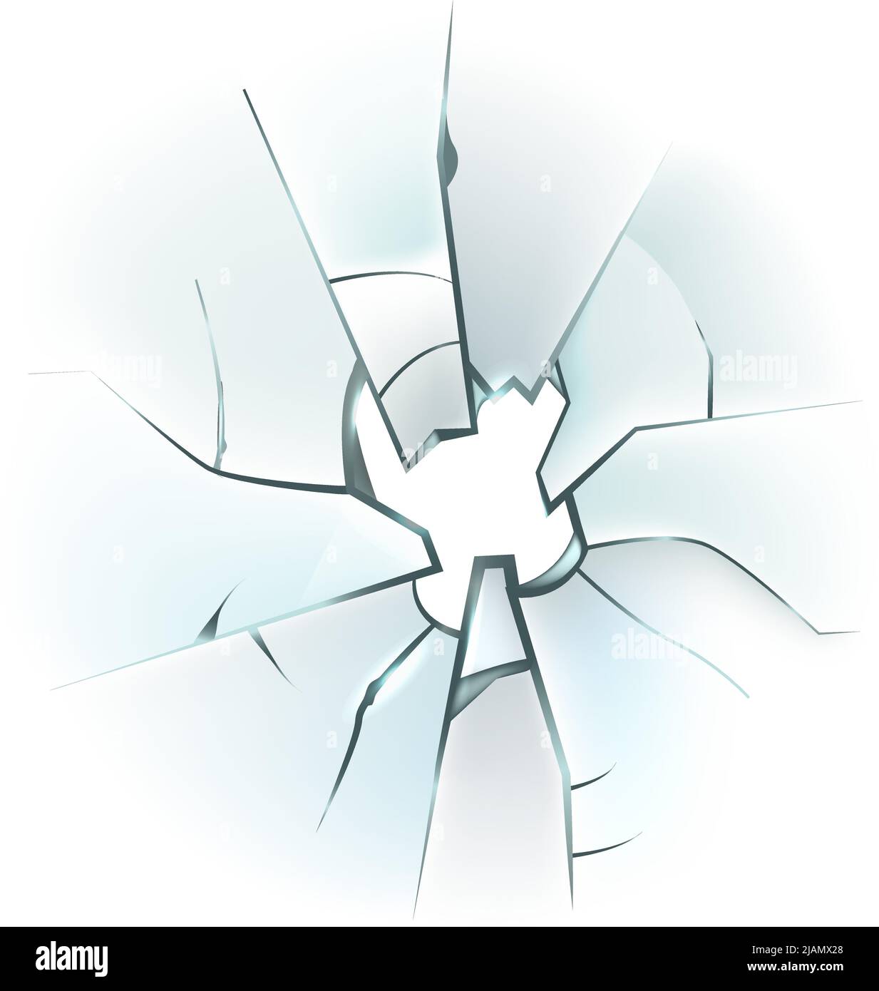 Coupure de l'écran. Fissures de verre transparent. Dégâts réalistes Illustration de Vecteur