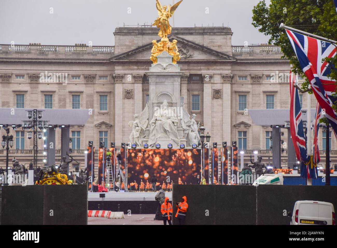 Londres, Royaume-Uni. 31st mai 2022. La finale du Jubilé de platine de la Reine au Palais de Buckingham. Un week-end prolongé spécial aura lieu du 2 au 5th juin. Credit: Vuk Valcic/Alamy Live News Banque D'Images