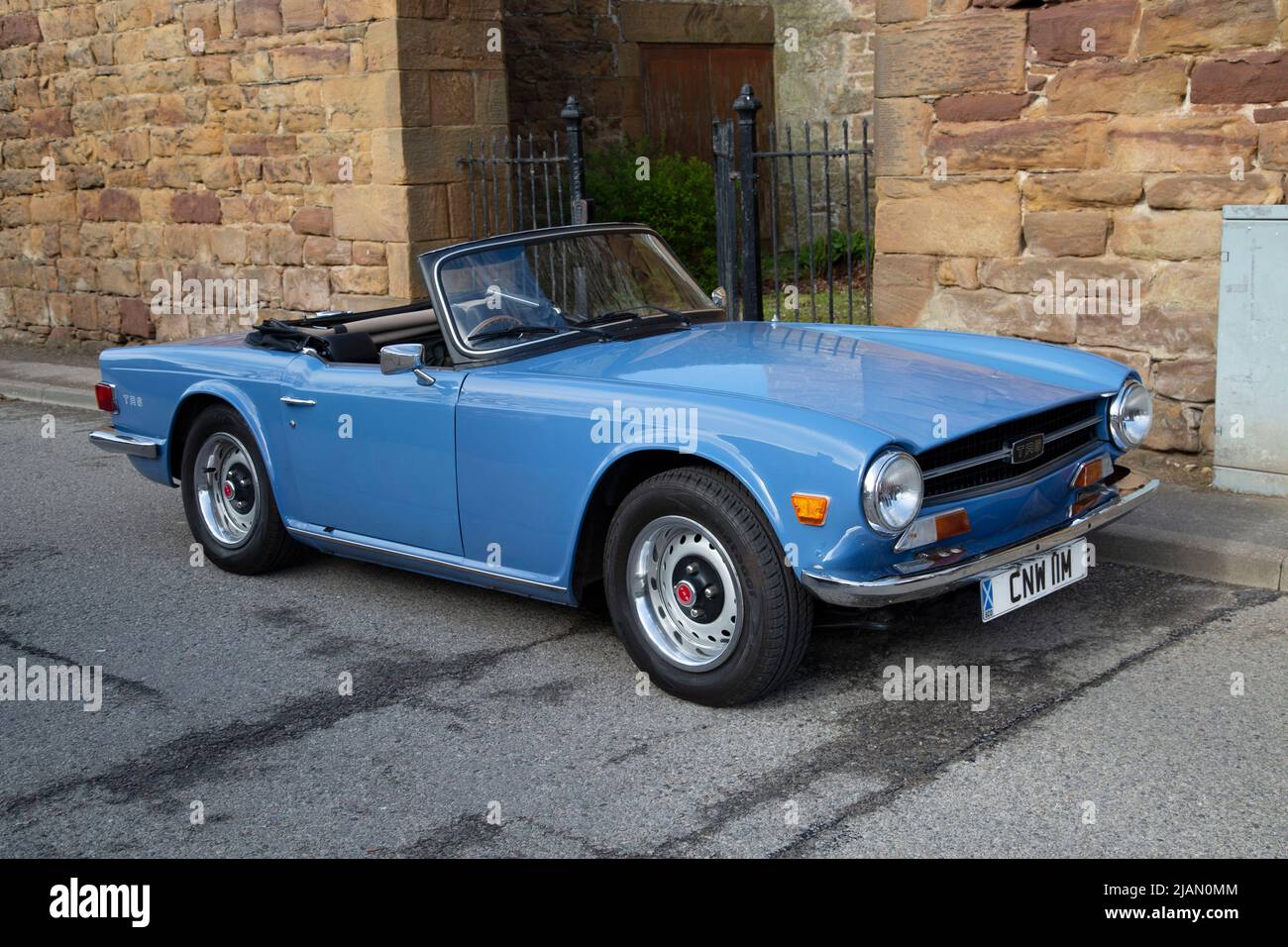 Vintage British Triumph TR6 Sports car 1968-76, Dornoch, Sutherland, Écosse Banque D'Images