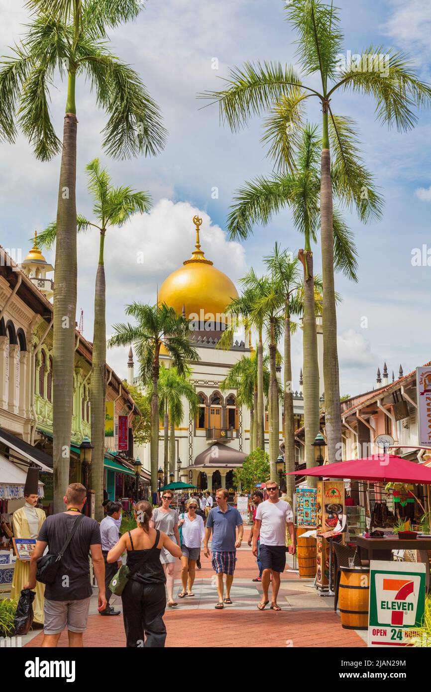 La mosquée du Sultan, ou Sultan Masjid, vue de la rue Bussorah ...