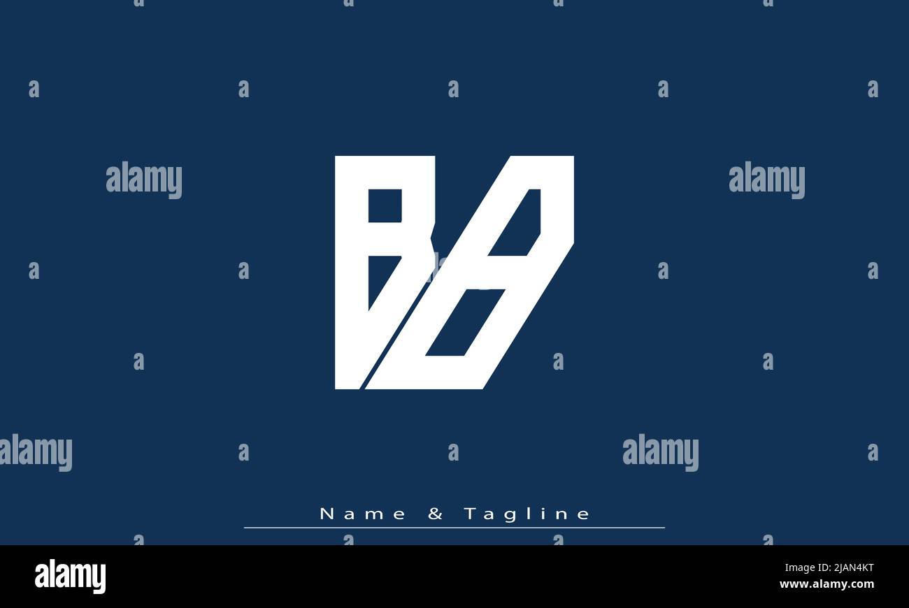 Lettres de l'alphabet initiales Monogram logo BB Illustration de Vecteur