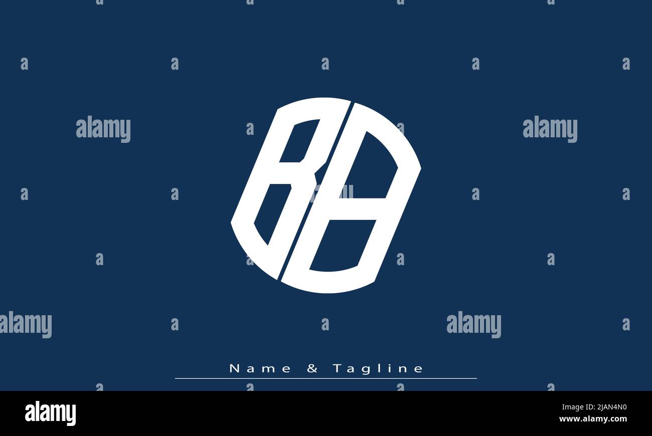 Lettres de l'alphabet initiales Monogram logo BB Illustration de Vecteur