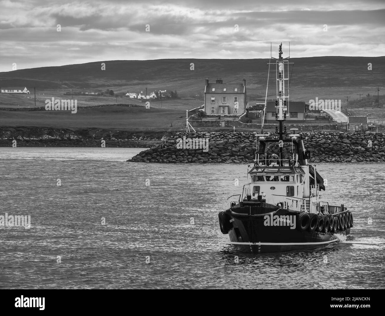 La ville de Lerwick et l'île shetland Banque D'Images