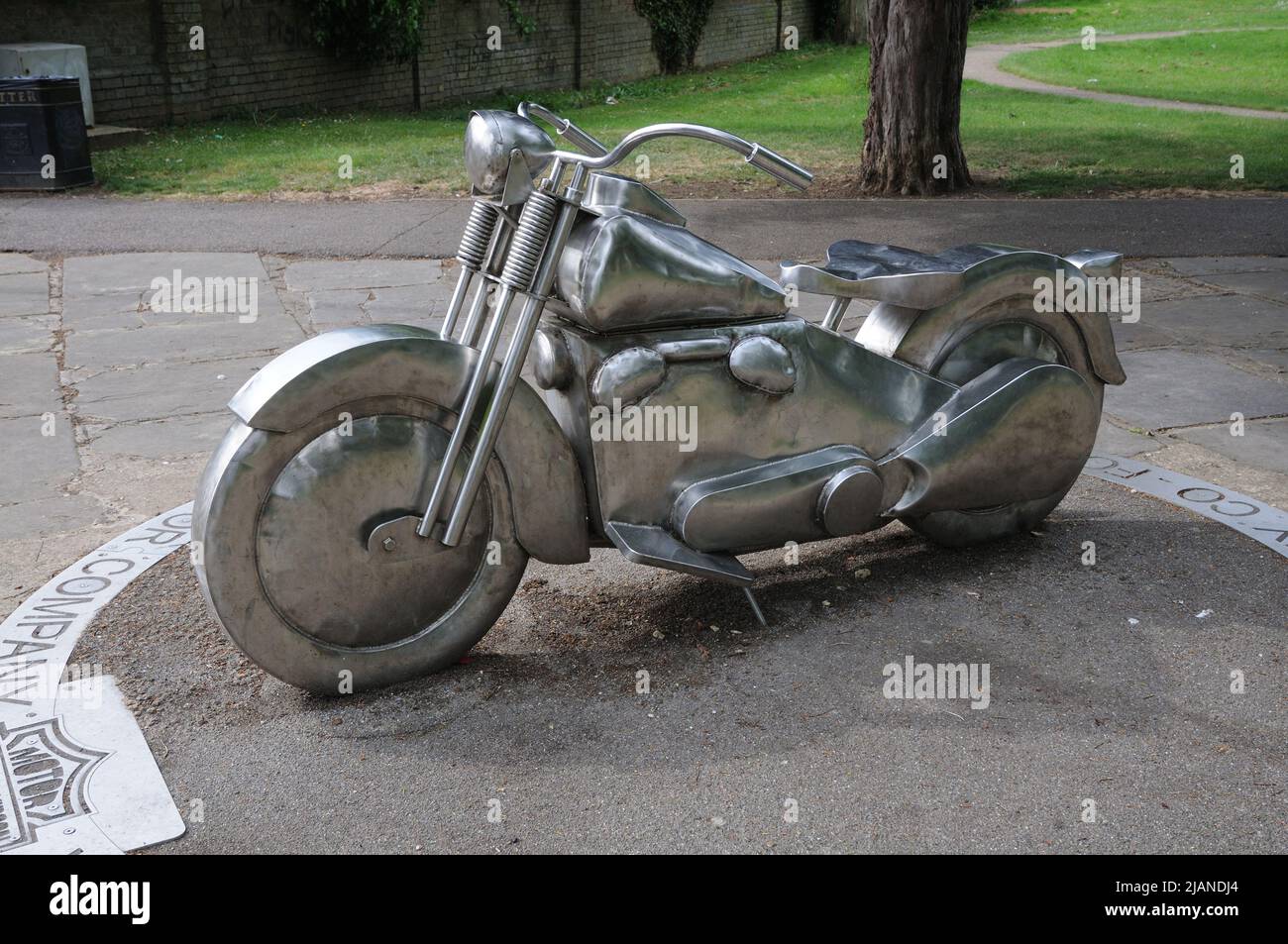 Mémorial Harley Davison, Littleport, Cambridgeshire Banque D'Images