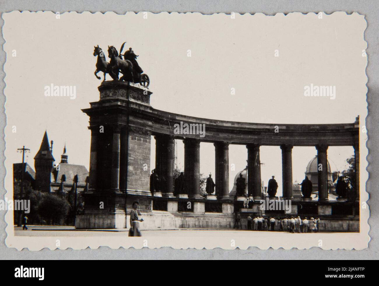 Monument du millénaire à Budapest Sculpture Zala Gyorgy Photographie Banque D'Images