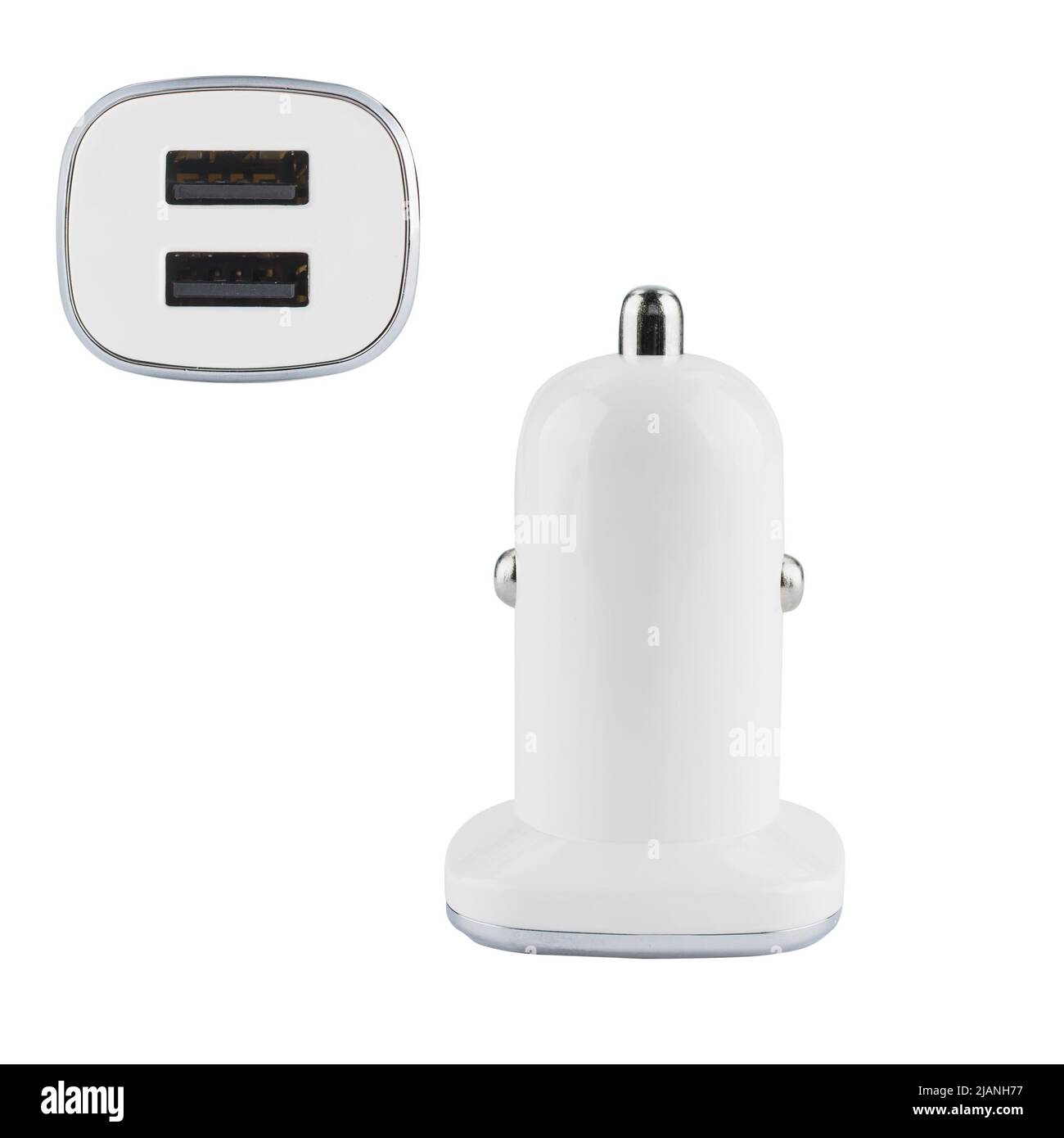 chargeur de voiture de l'allume-cigare pour tablette de téléphone, sur un fond blanc en isolation Banque D'Images