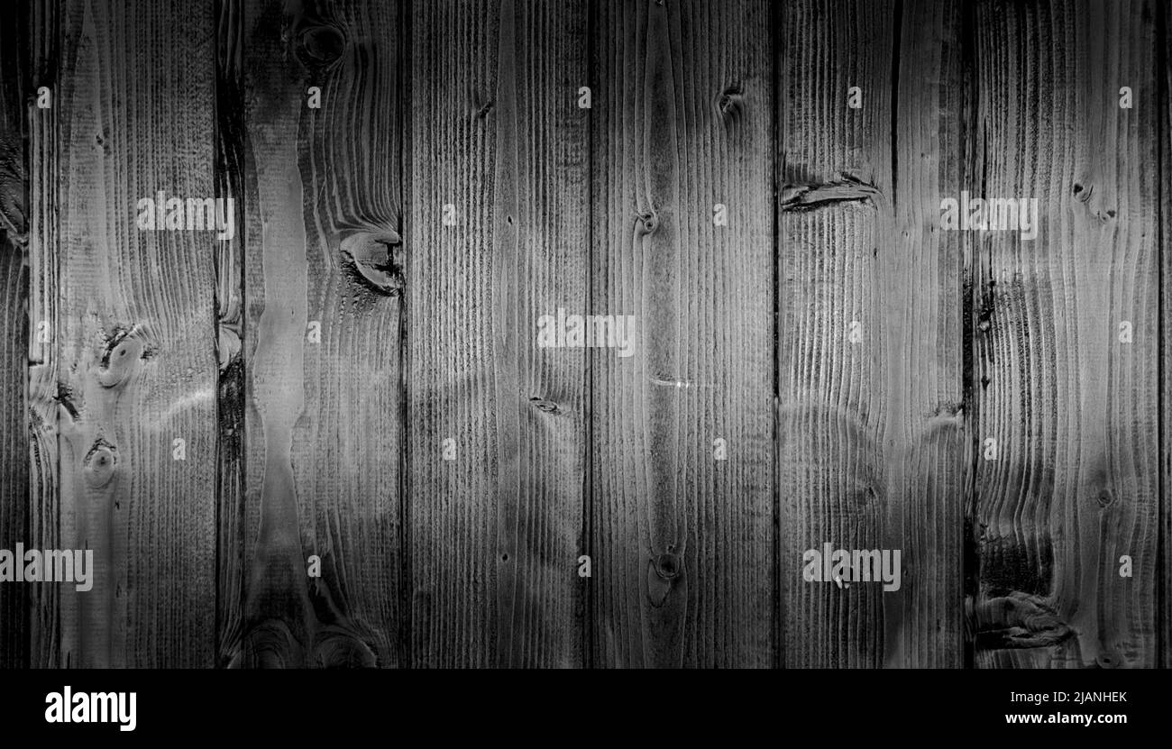 Fond noir et blanc de texture de bois ancien. Texture de la planche en bois. Surface en bois naturel de mur sombre Banque D'Images