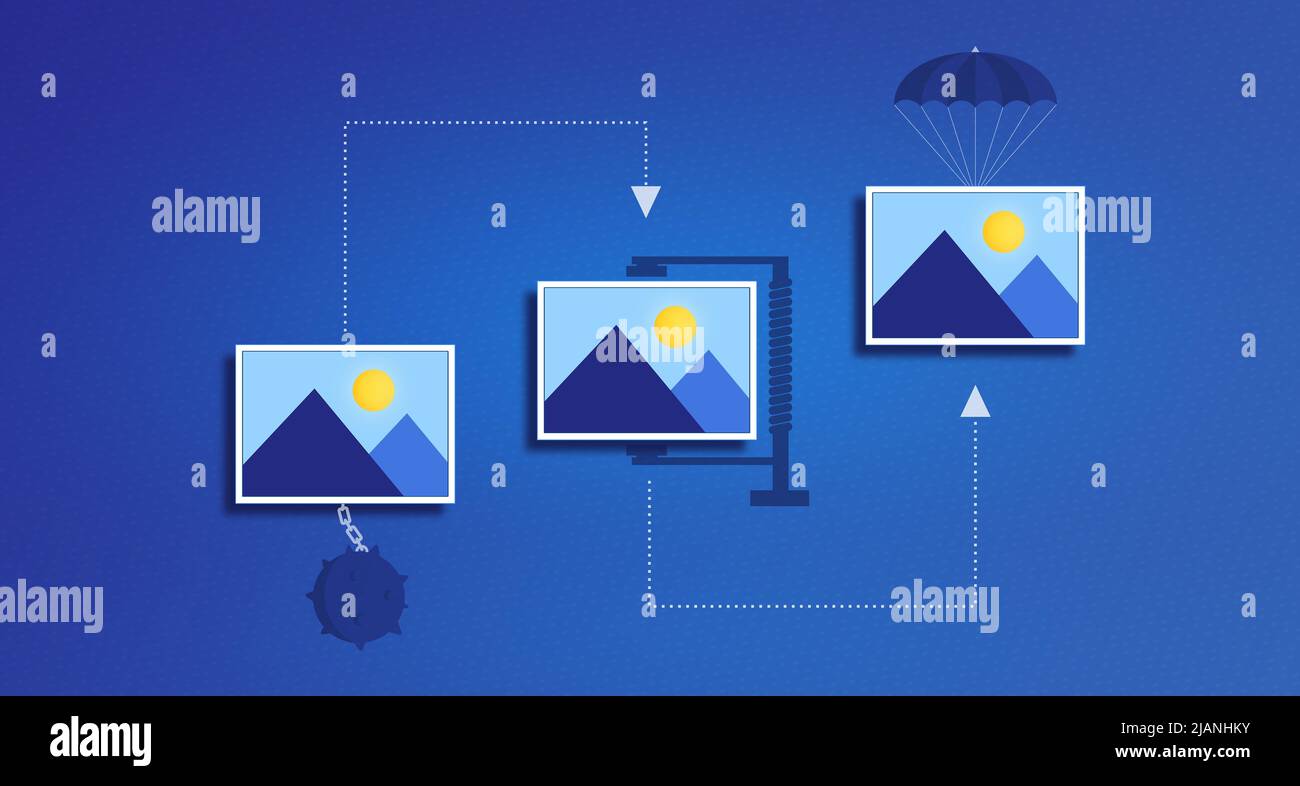 Optimisation des images et compression des images - fournir des images de haute qualité tout en conservant la plus petite taille possible pour améliorer la SEO et les performances - Co Banque D'Images