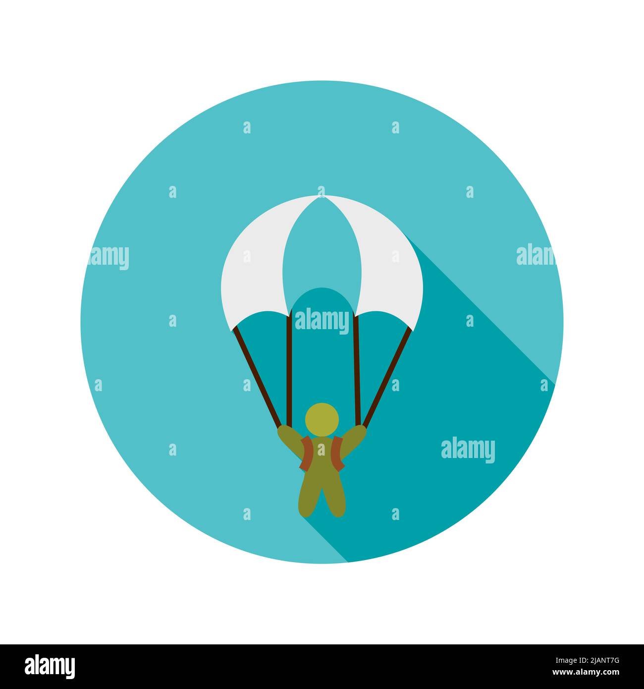 Icône de cercle de parachutistes Illustration de Vecteur