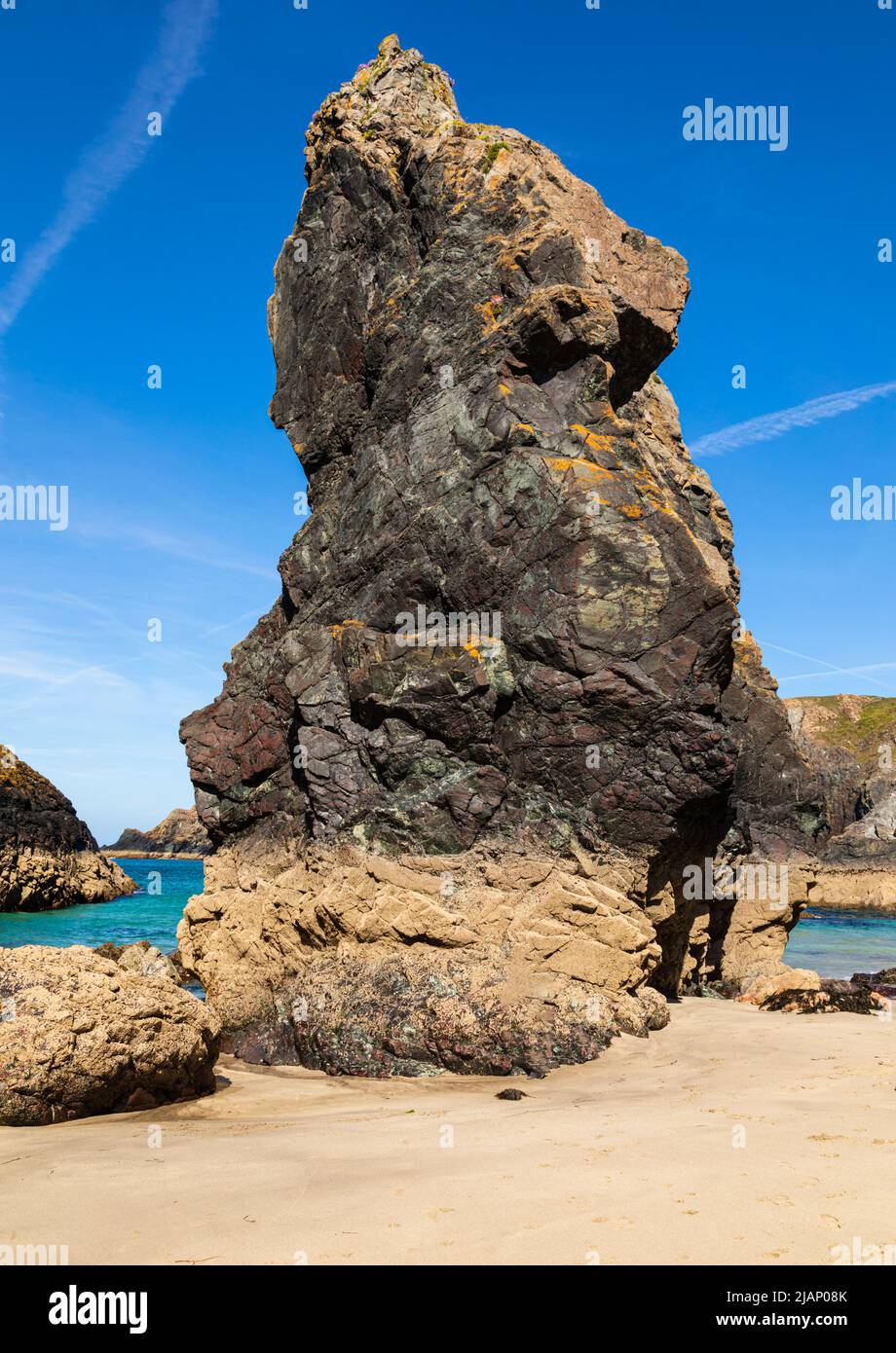 Steeple Rock Kynance Cove Banque D'Images