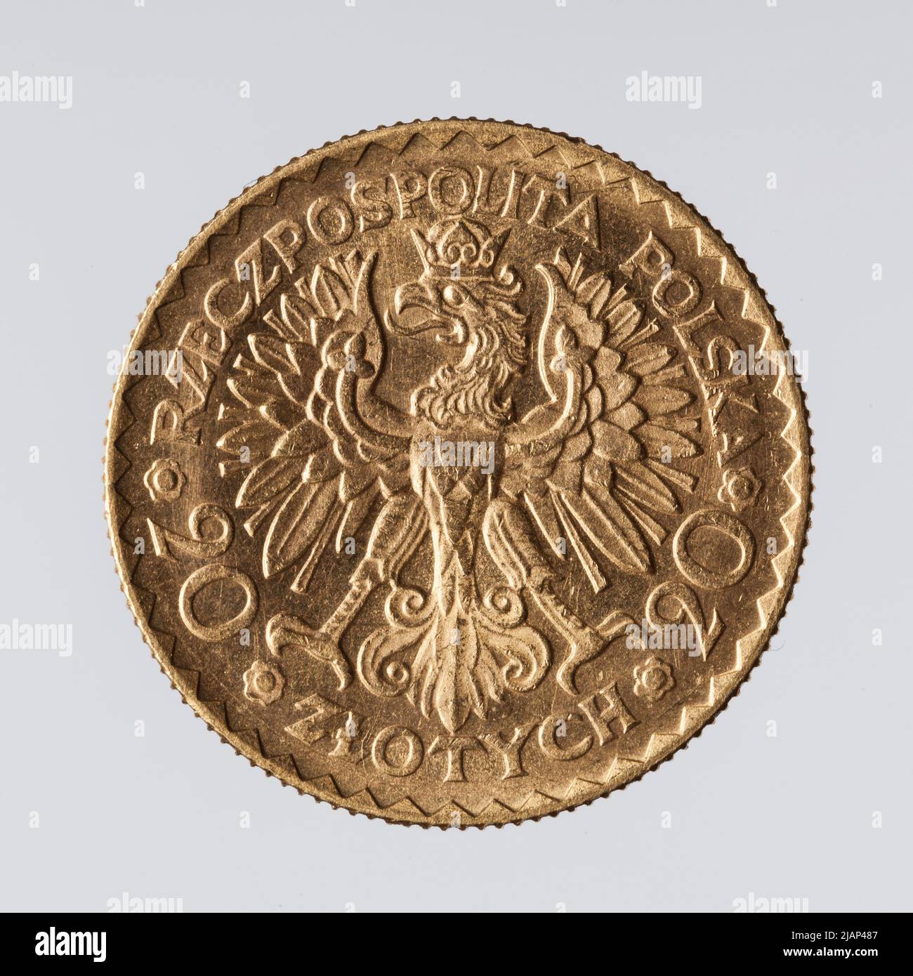 République polonaise (1922–1938), 20 zlotys, Varsovie; 1925 Rzeczpospolita Polska, Mennica Warszawa, Tzcińska Kamińska, Zofia (1890 1977) Banque D'Images