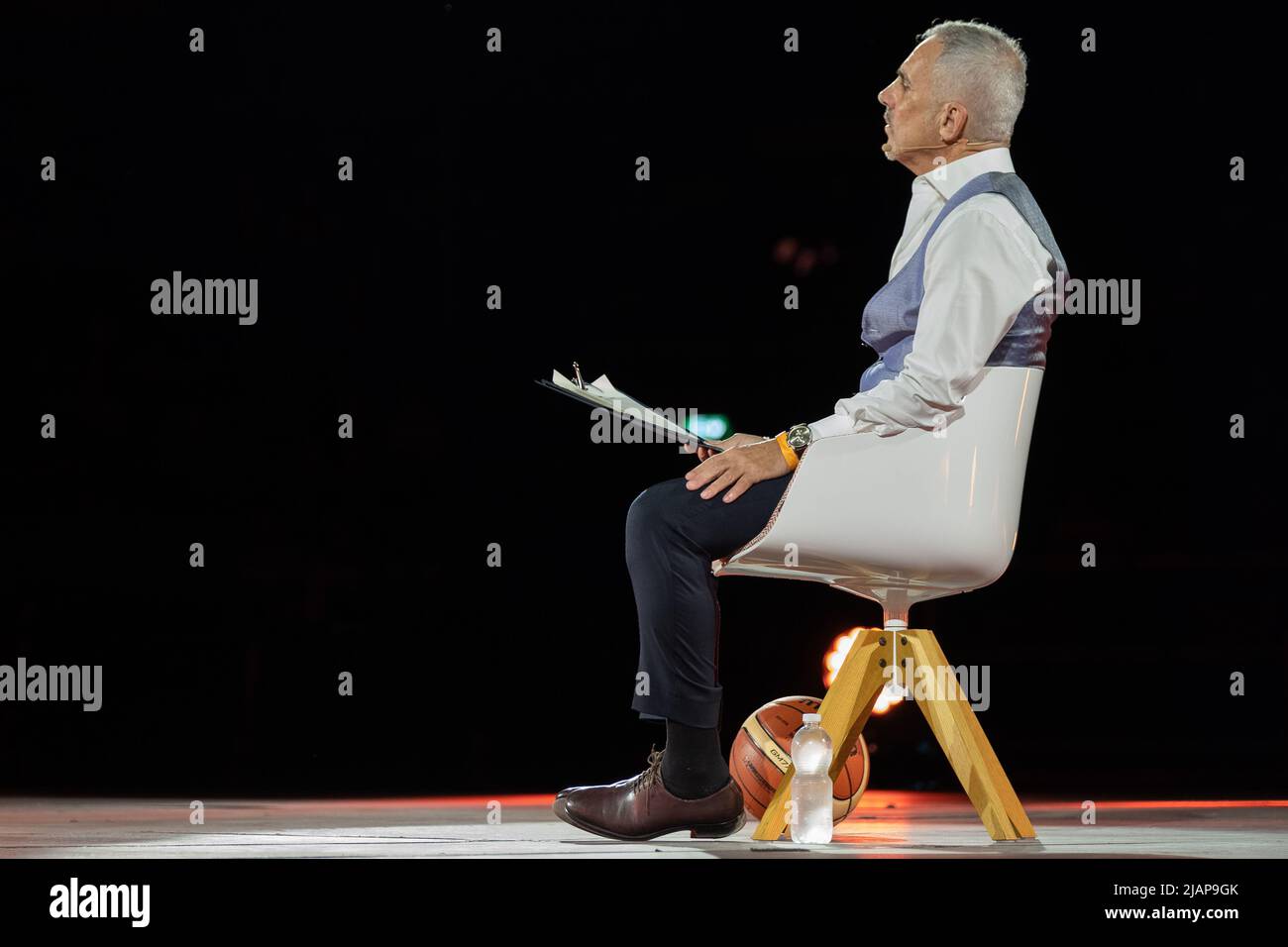 Vérone, Italie. 14th septembre 2020. Federico Buffa, journaliste sportif et conteur italien, lors de ses spectacles en direct dans l'Arena di Verona. Banque D'Images