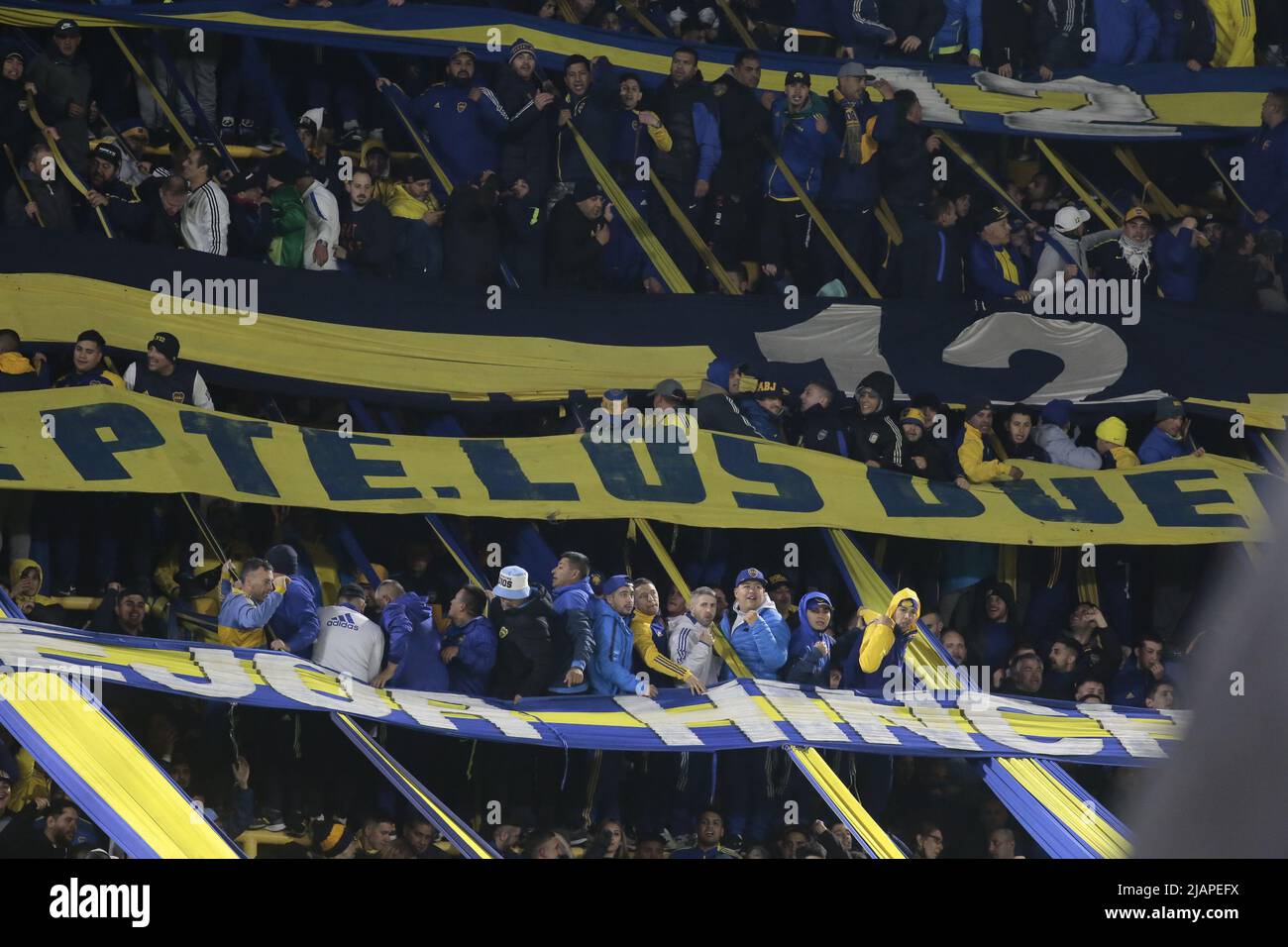 Supporters du stade Boca Juniors Banque D'Images