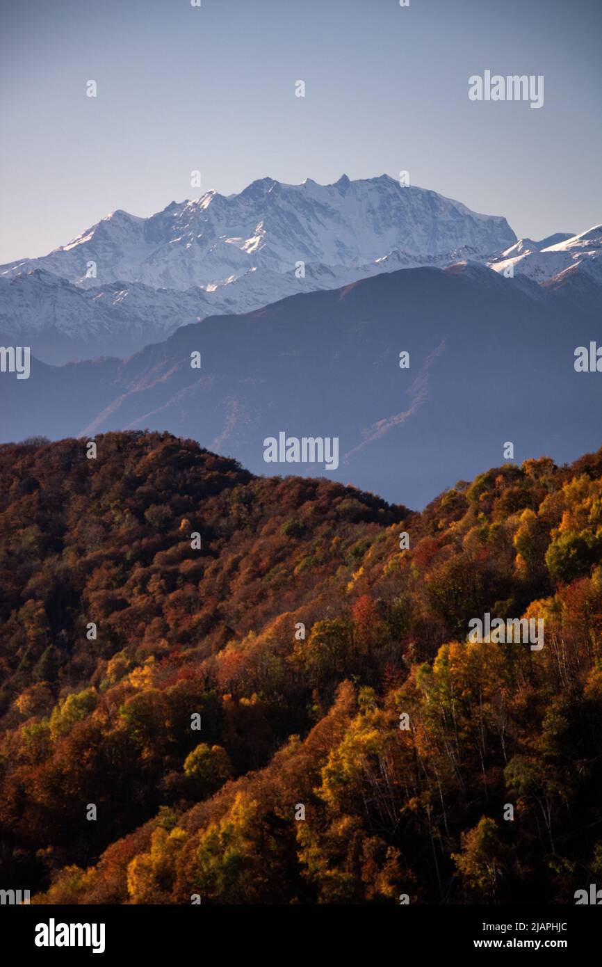 Monte Rosa pendant une journée d'automne Banque D'Images