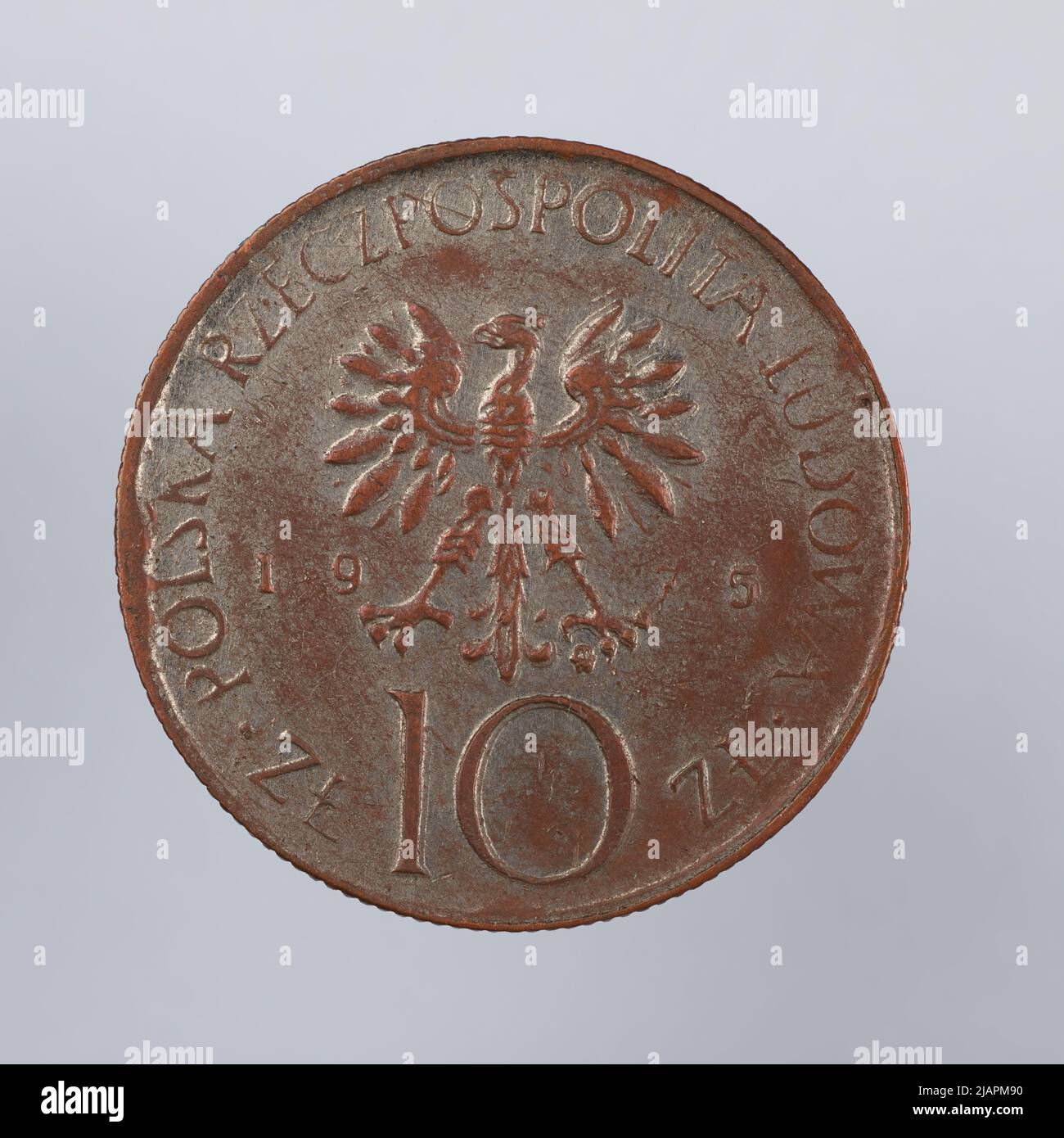 Fausse pièce, 10 zlotys, 1975, RepubIIc du peuple de Pologne Banque D'Images