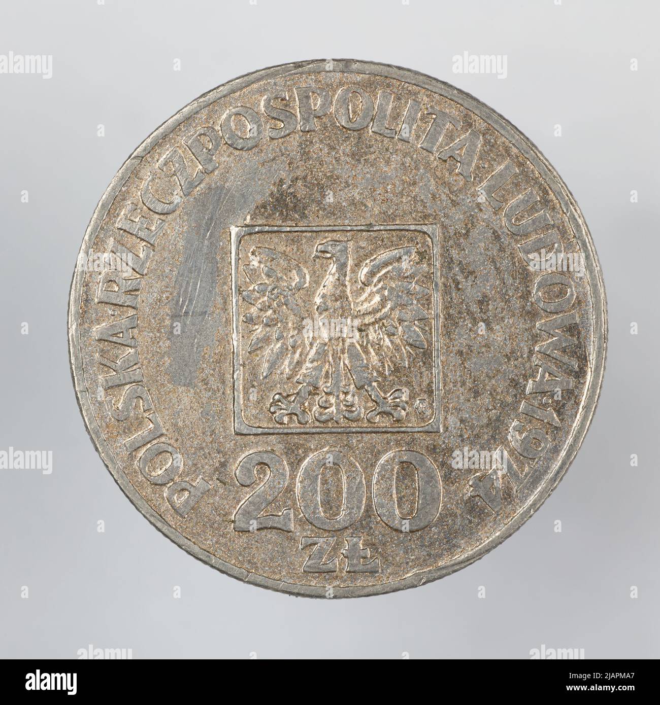 Fausse pièce, 200 zlotys, 1974, RepubIIc du peuple de Pologne Banque D'Images