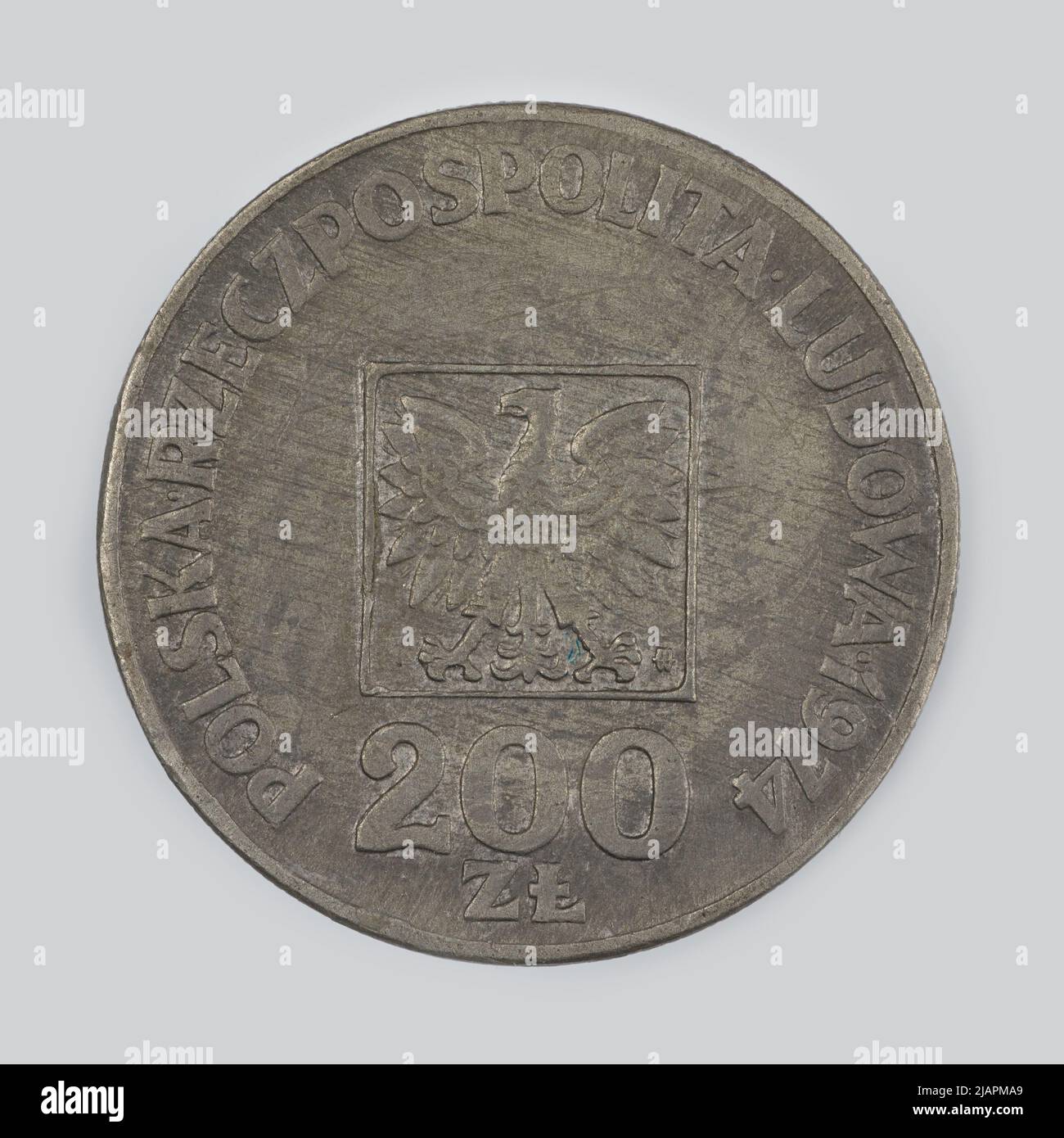 Fausse pièce, 200 zlotys, 1974, RepubIIc du peuple de Pologne Banque D'Images