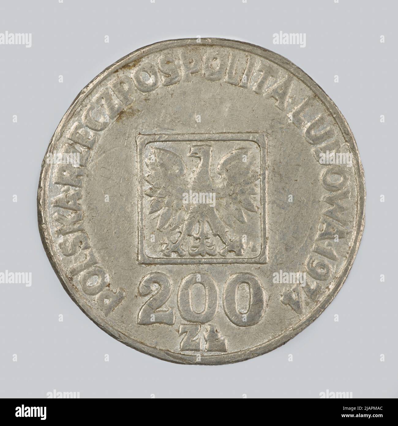 Fausse pièce, 200 zlotys, 1974, RepubIIc du peuple de Pologne Banque D'Images