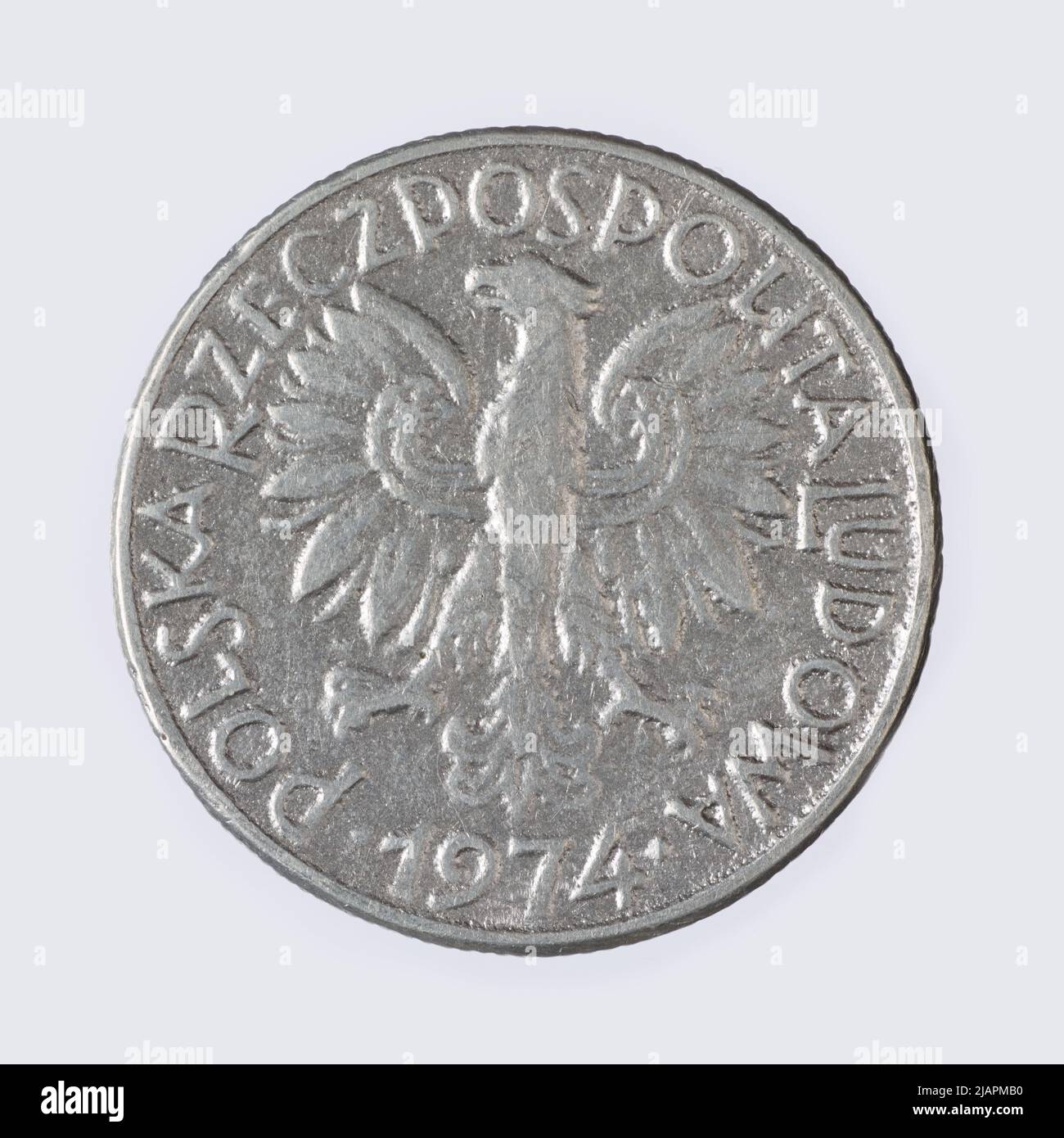 Fausse pièce, 5 zlotys, 1974, RepubIIc du peuple de Pologne Banque D'Images