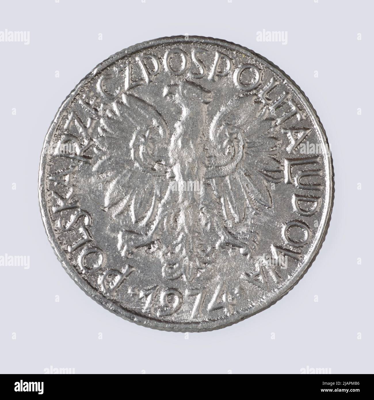 Fausse pièce, 5 zlotys, 1974, RepubIIc du peuple de Pologne Banque D'Images