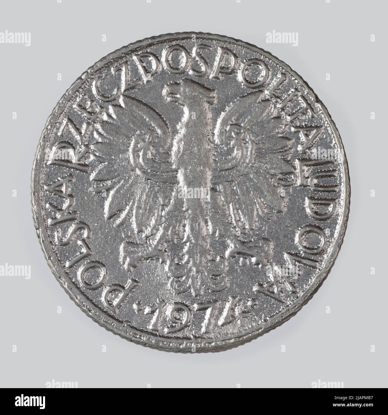 Fausse pièce, 5 zlotys, 1974, RepubIIc du peuple de Pologne Banque D'Images