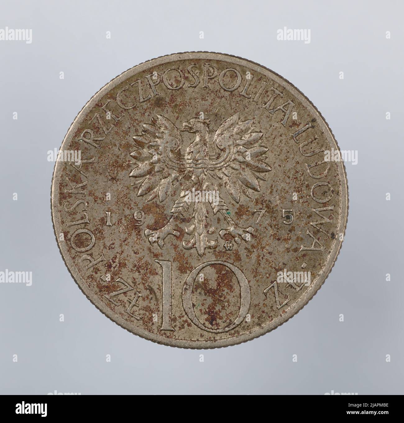 Fausse pièce, 10 zlotys, 1975, RepubIIc du peuple de Pologne Banque D'Images