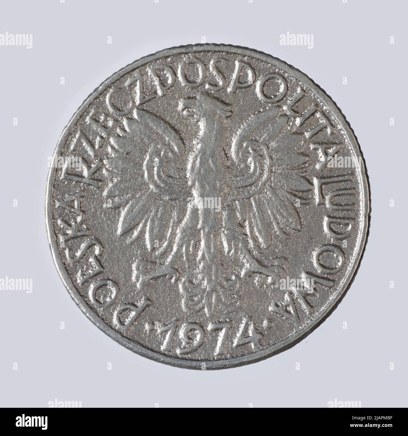 Fausse pièce, 5 zlotys, 1974, RepubIIc du peuple de Pologne Banque D'Images