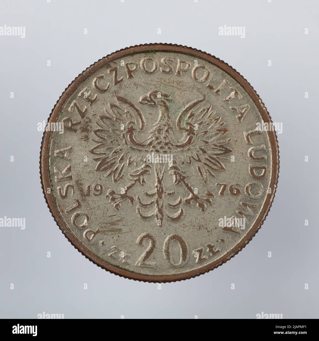 Fausse pièce, 20 zlotys, 1976, RepubIIc du peuple de Pologne Banque D'Images