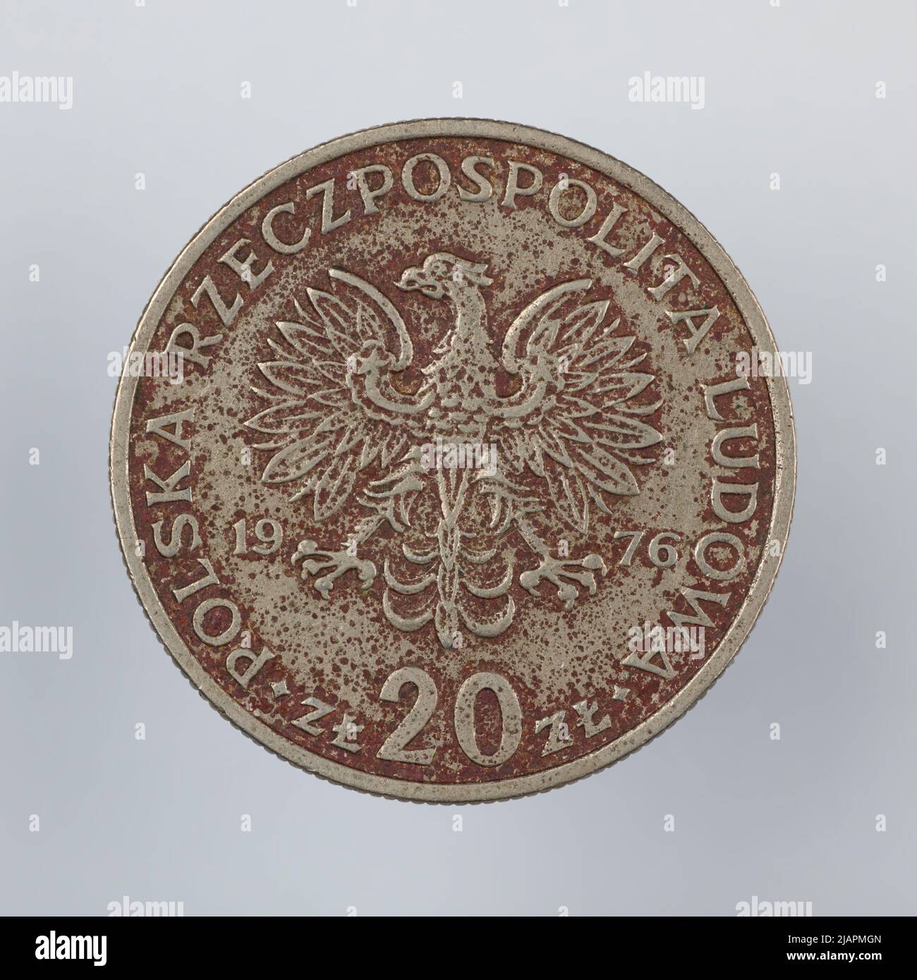 Fausse pièce, 20 zlotys, 1976, RepubIIc du peuple de Pologne Banque D'Images