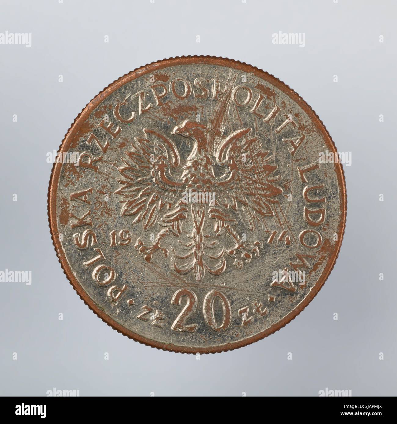 Fausse pièce, 20 zlotys, 1976, RepubIIc du peuple de Pologne Banque D'Images