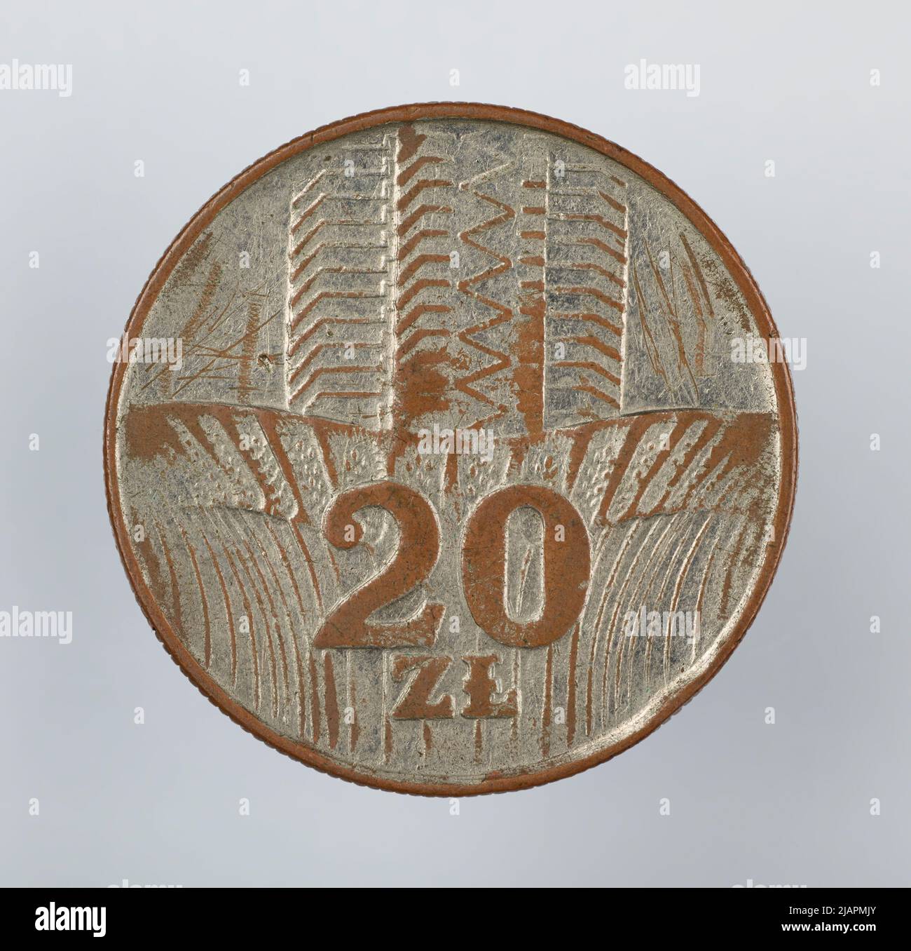 Fausse pièce, 20 zlotys, 1976, RepubIIc du peuple de Pologne Banque D'Images