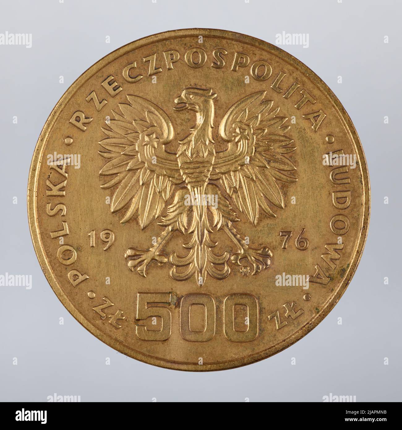 Fausse pièce, 500 zlotys, 1976, RepubIIc du peuple de Pologne Banque D'Images