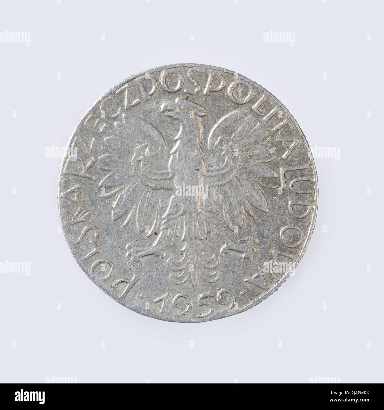 Fausse pièce, 5 zlotys, 1959, RepubIIc du peuple de Pologne Banque D'Images