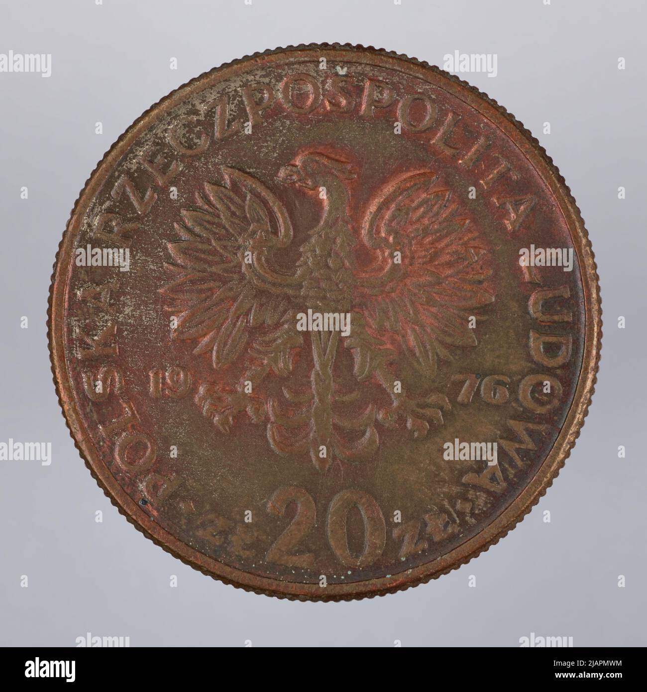 Fausse pièce, 20 zlotys, 1976, RepubIIc du peuple de Pologne Banque D'Images