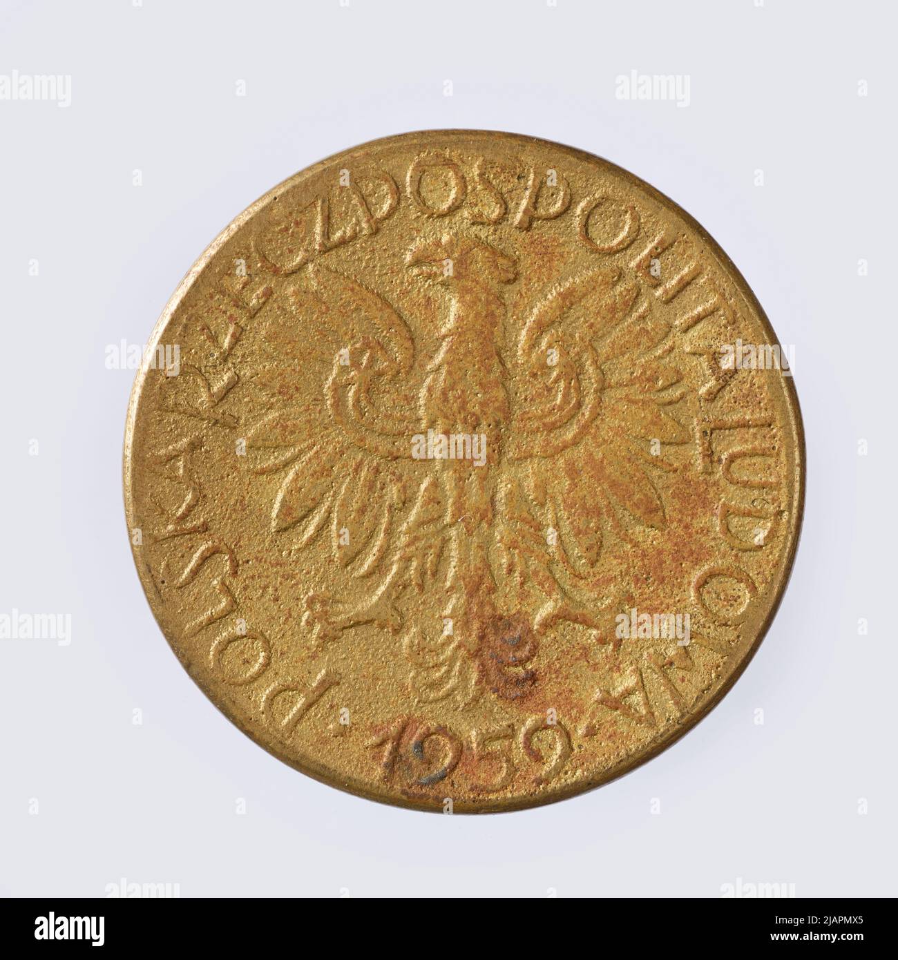 Fausse pièce, 5 zlotys, 1959, RepubIIc du peuple de Pologne Banque D'Images