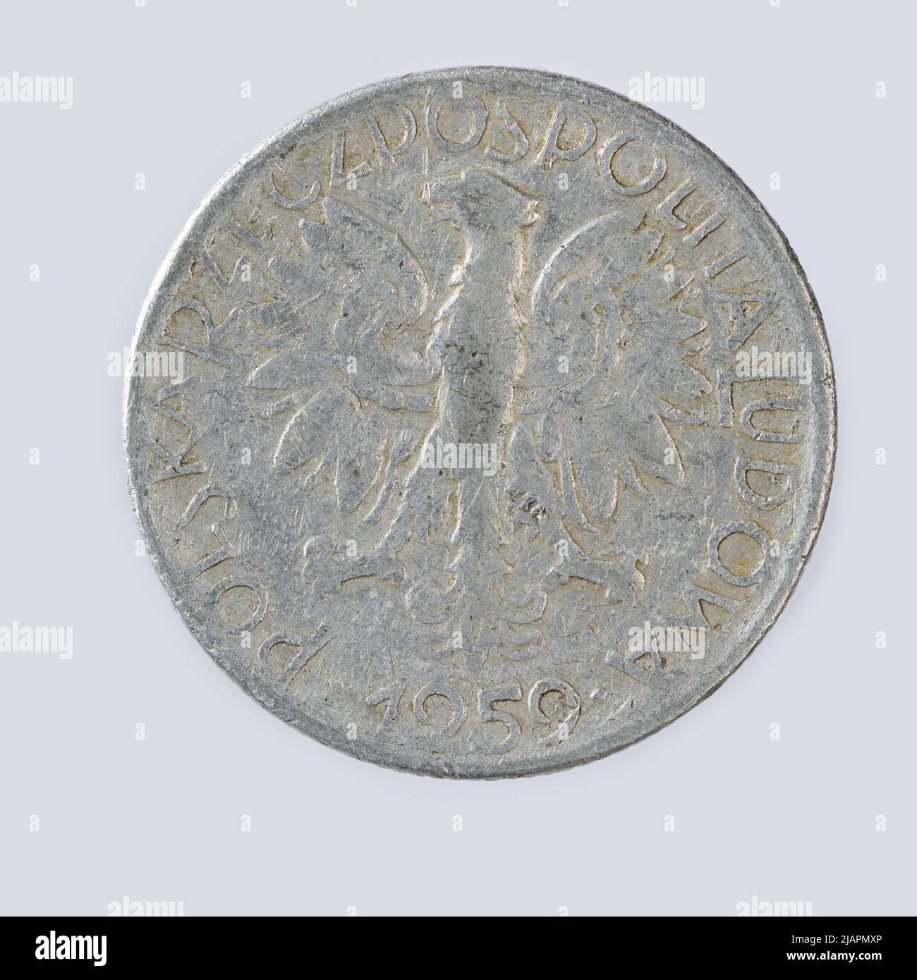 Fausse pièce, 5 zlotys, 1959, RepubIIc du peuple de Pologne Banque D'Images