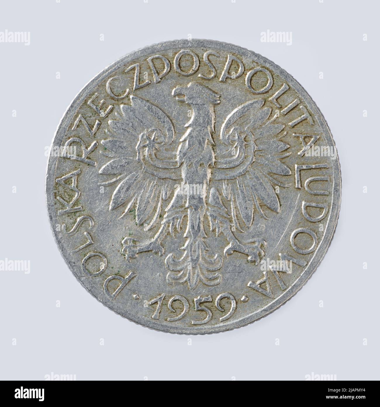 Fausse pièce, 5 zlotys, 1959, RepubIIc du peuple de Pologne Banque D'Images