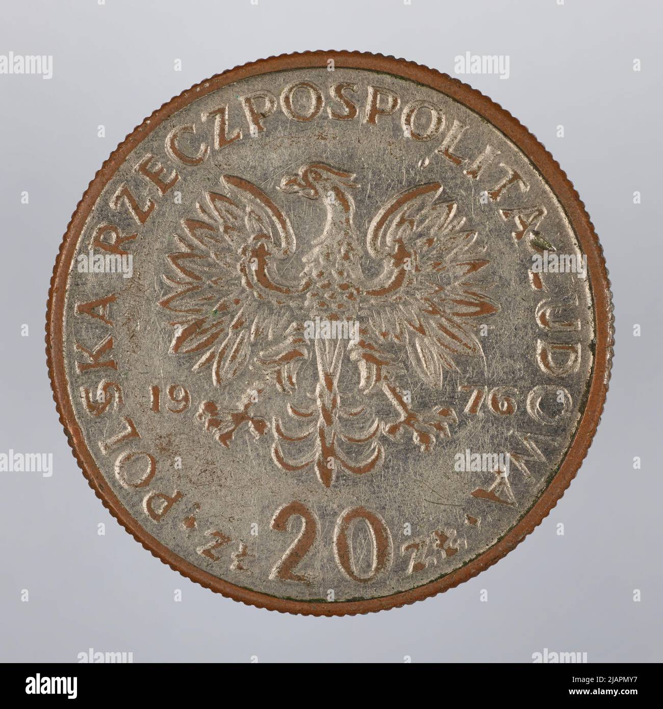 Fausse pièce, 20 zlotys, 1976, RepubIIc du peuple de Pologne Banque D'Images