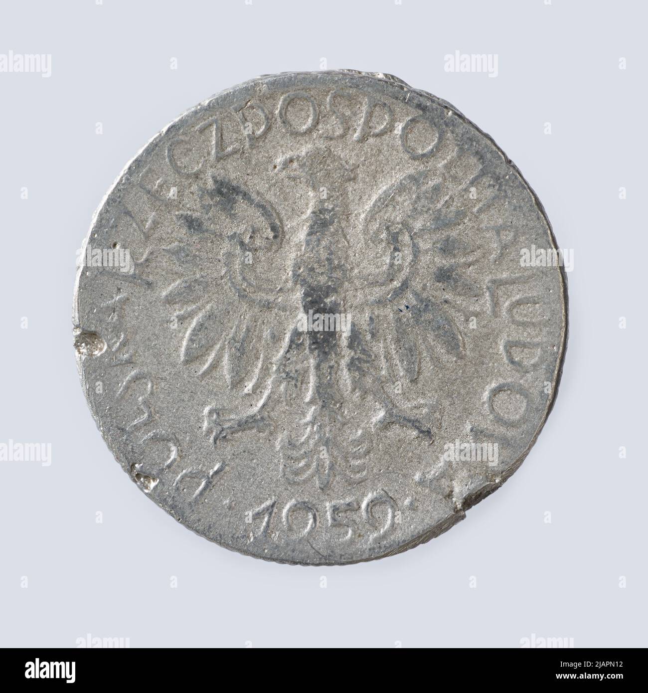 Fausse pièce, 5 zlotys, 1959, RepubIIc du peuple de Pologne Banque D'Images