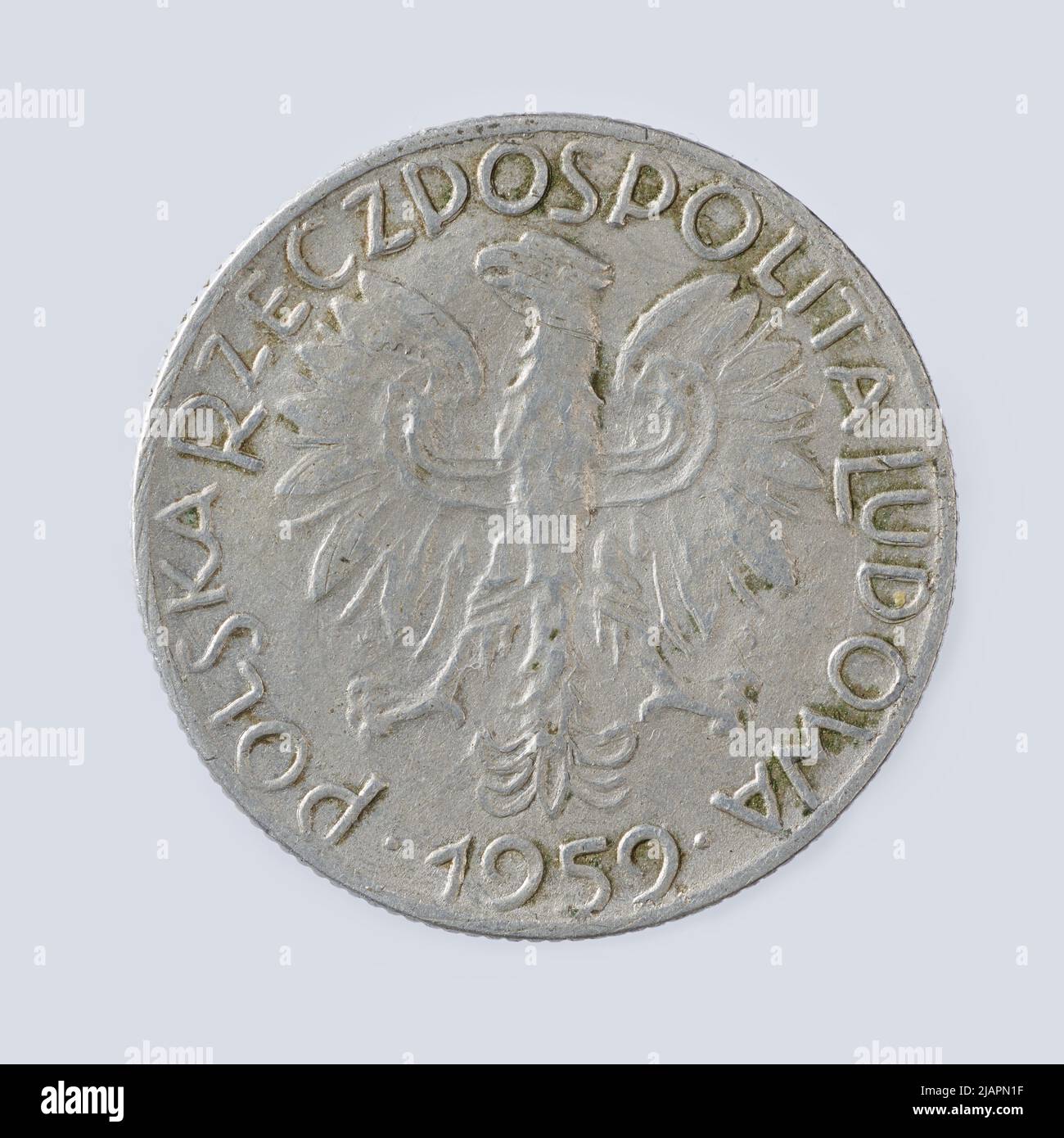Fausse pièce, 5 zlotys, 1959, RepubIIc du peuple de Pologne Banque D'Images