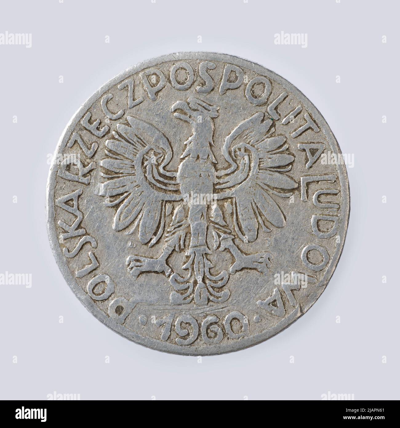 Fausse pièce, 5 zlotys, 1960, RepubIIc du peuple de Pologne Banque D'Images