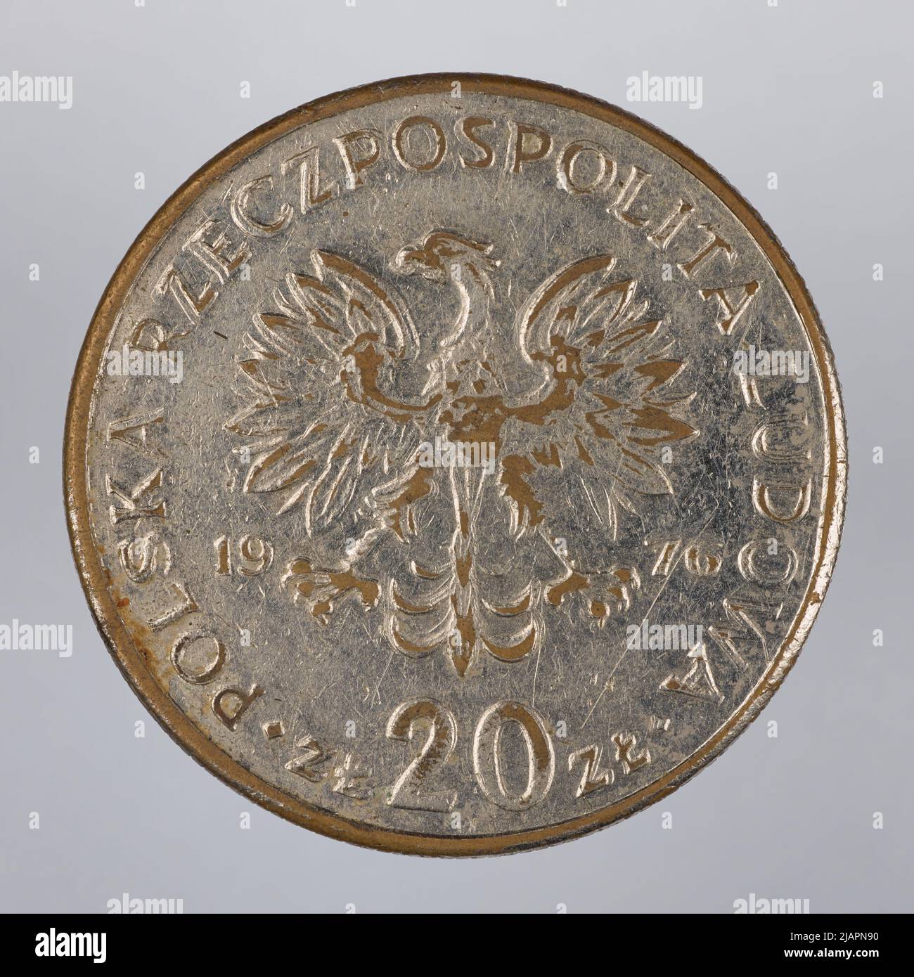 Fausse pièce, 20 zlotys, 1976, RepubIIc du peuple de Pologne Banque D'Images