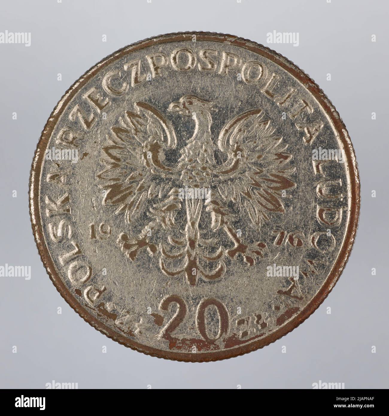 Fausse pièce, 20 zlotys, 1976, RepubIIc du peuple de Pologne Banque D'Images