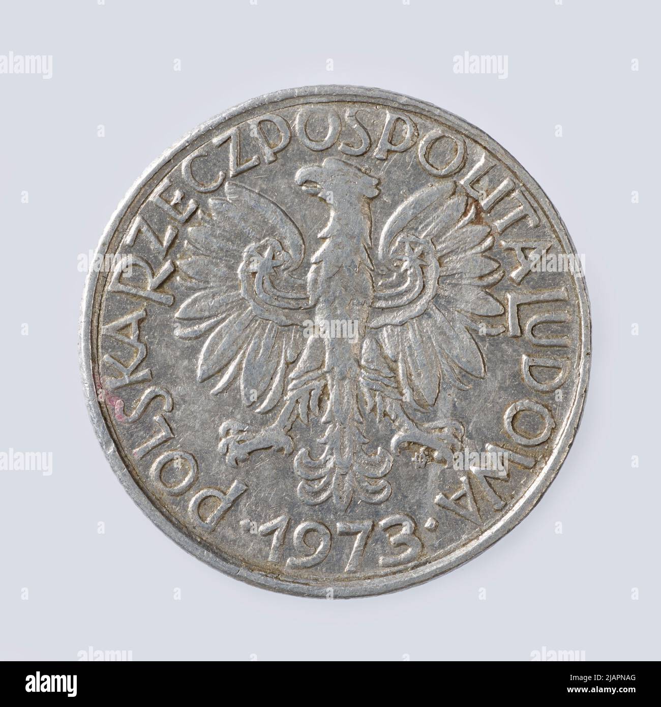 Fausse pièce, 5 zlotys, 1973, RepubIIc du peuple de Pologne Banque D'Images