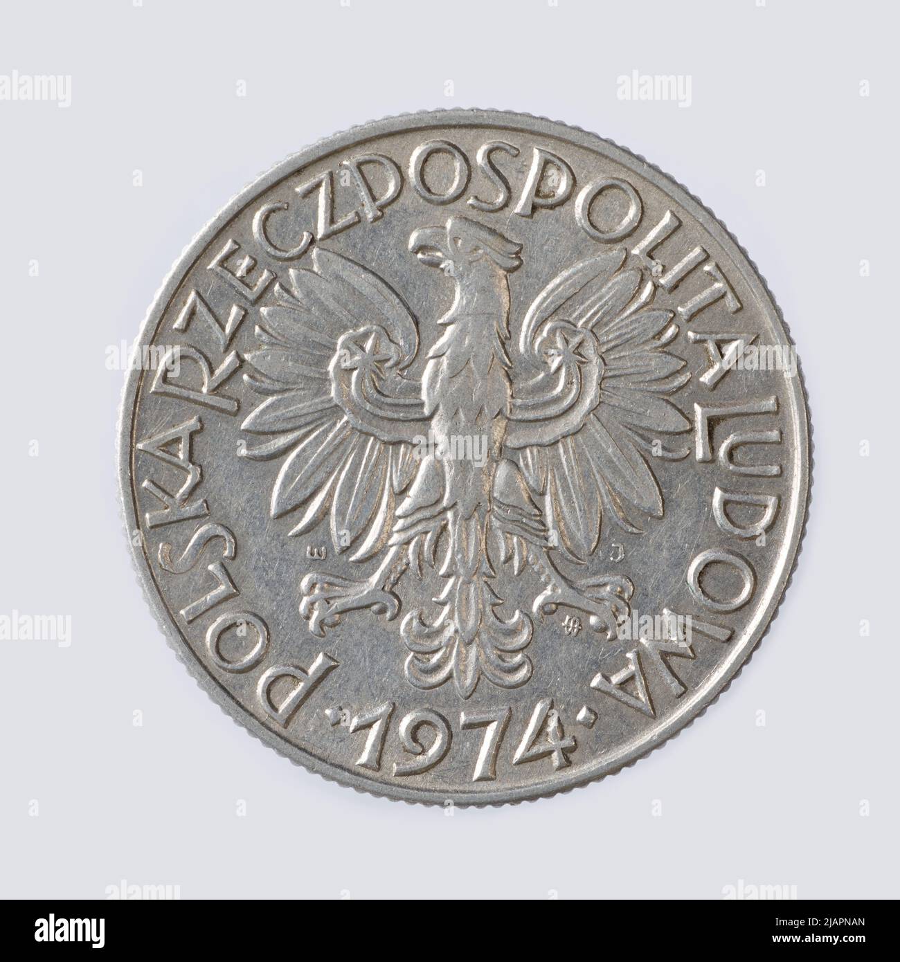 Brockage 5 zlotys, 1974, RepubIIc du peuple de Pologne Banque D'Images