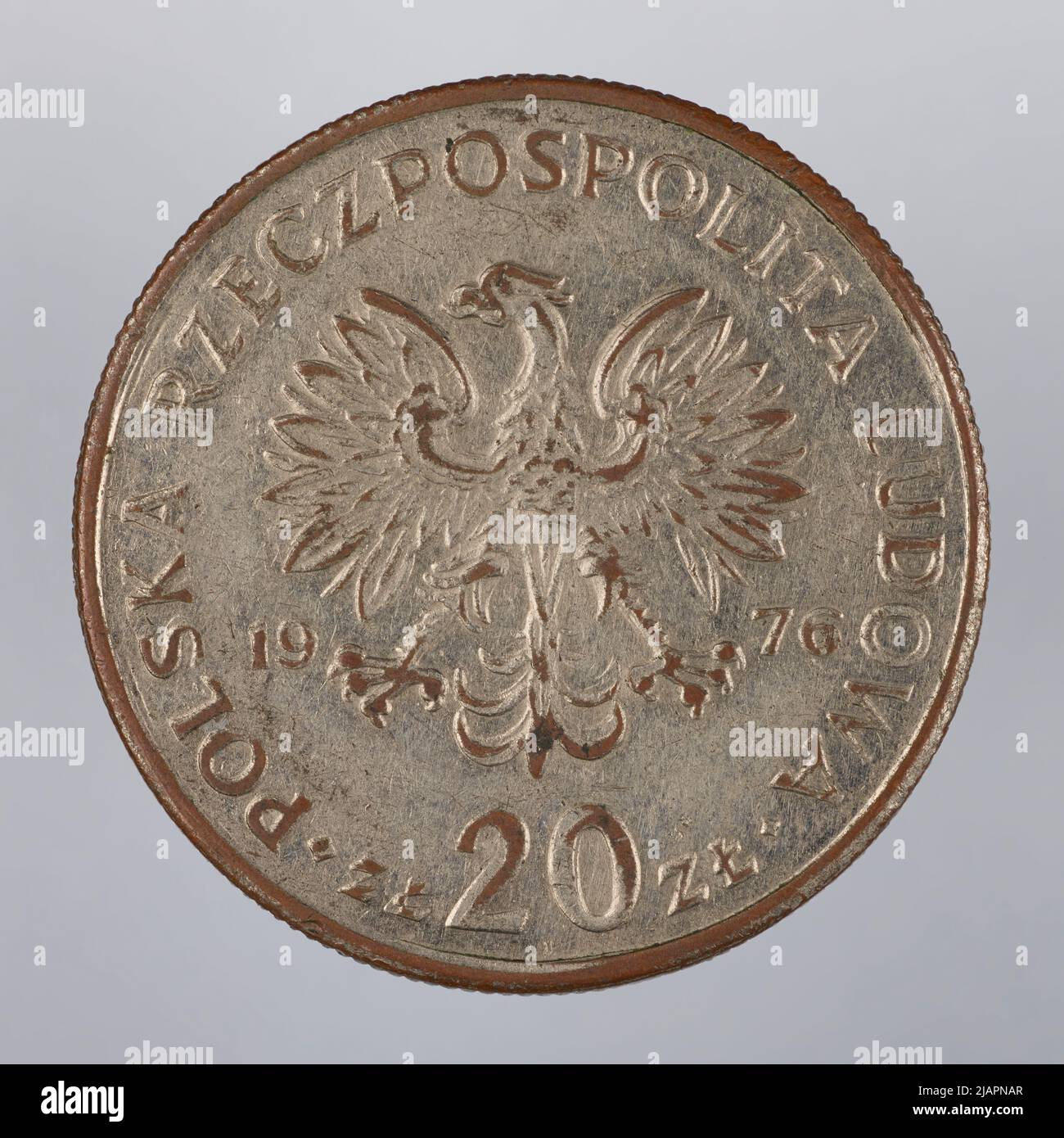 Fausse pièce, 20 zlotys, 1976, RepubIIc du peuple de Pologne Banque D'Images