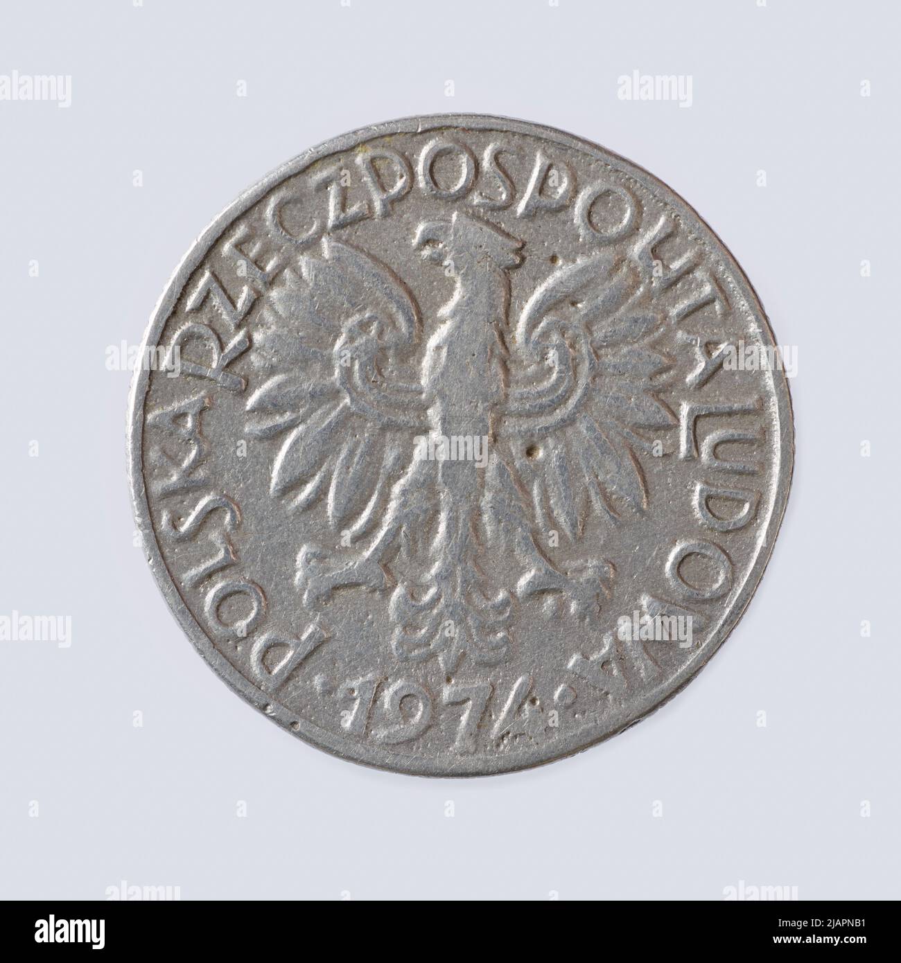 Fausse pièce, 5 zlotys, 1974, RepubIIc du peuple de Pologne Banque D'Images