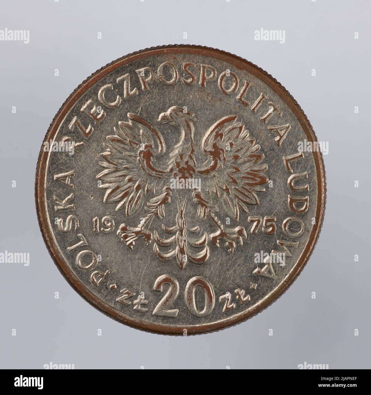 Fausse pièce, 20 zlotys, 1975, RepubIIc du peuple de Pologne Banque D'Images