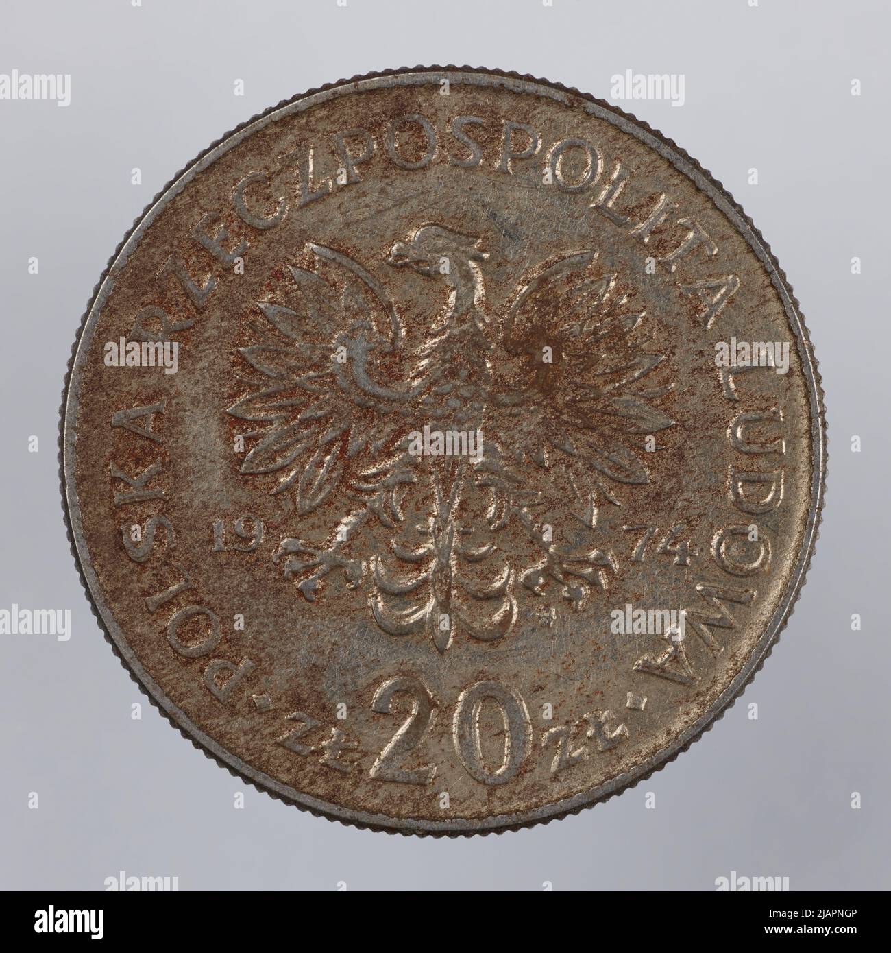 Fausse pièce, 20 zlotys, 1974, RepubIIc du peuple de Pologne Banque D'Images